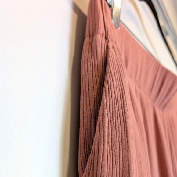 LOFT Outlet Dusty Rose High Rise Straight Textured Pants Size Large - Picture 3 of 6